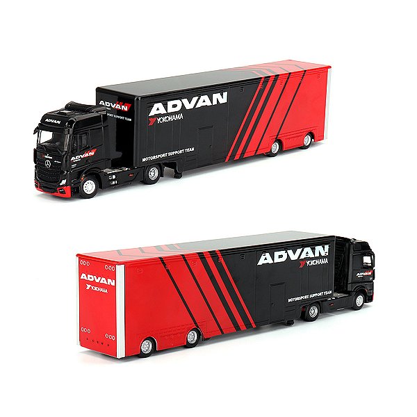 Miniatura Mini GT 1:64 Mercedes Benz Actros ADVAN #741