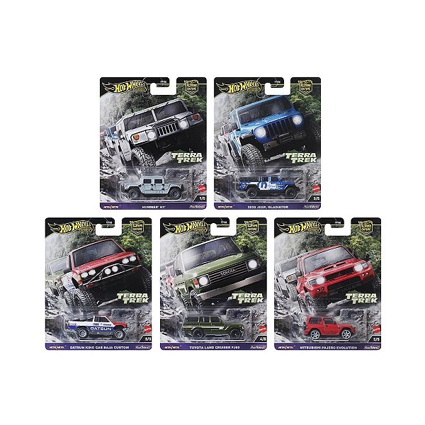 Set 5 Miniaturas Hot Wheels Premium 1:64 Car Cultures Terra Trek