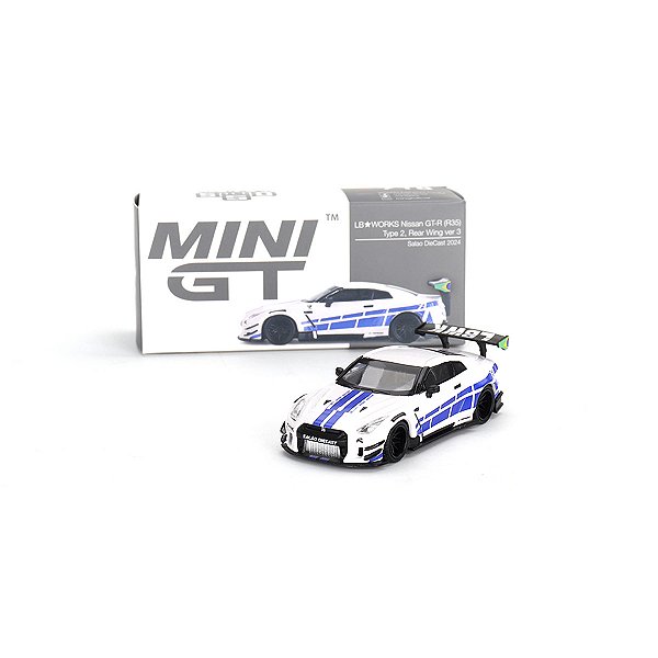 (Caixa Aberta) Mini GT 1:64 Nissan GT-R (R35) Salão Diecast 2024