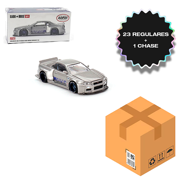 Caixa Master c/24 -  Kaido House 1:64 Nissan Skyline GT-R (R34) #143