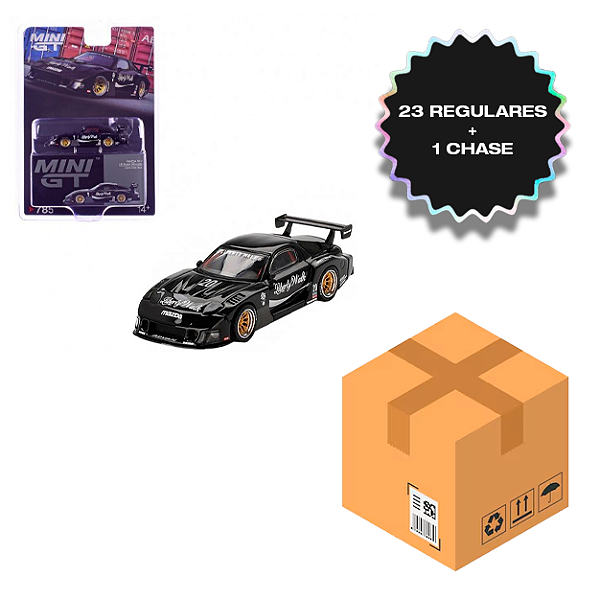 Caixa Master c/ 24 - Mini GT 1:64 Mazda RX-7 LB-Super Silhouett #785