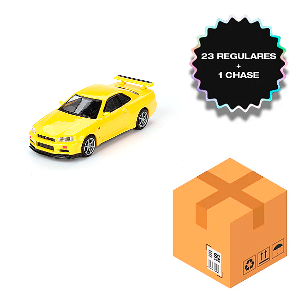 Caixa Master c/24 Mini GT 1:64 Nissan Skyline GT-R (R34) #762