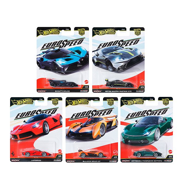 Set c/ 5 Hot Wheels Premium 1:64 Car Culture Euro Speed