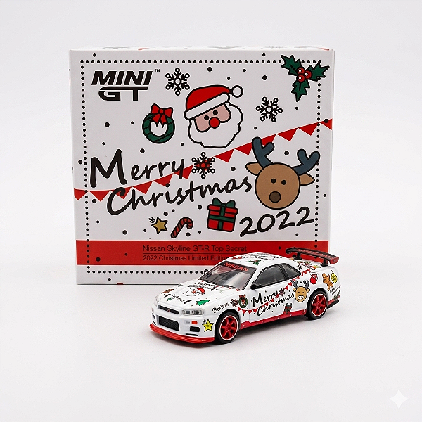 [LEIA**] Mini GT 1:64 Nissan Skyline GT-R (R34) Top Secret 2022 Christmas