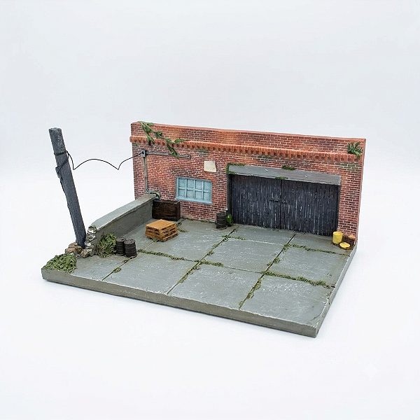 Diorama 1:64 Old Garage em Resina