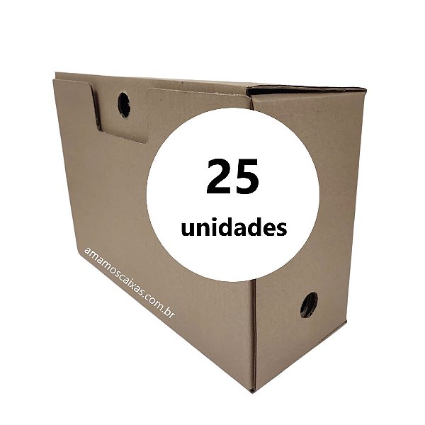 Caixa Tipo Arquivo - 36,0 x 14,0 x 24,0 cm (Onda Simples) - Pacote com 25 Unidades