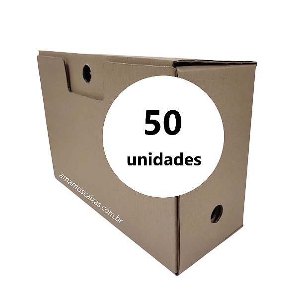 Caixa Tipo Arquivo - 36,0 x 14,0 x 24,0 cm (Onda Simples) - Pacote com 50 Unidades