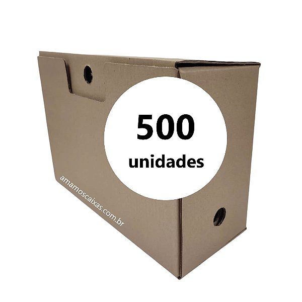 Caixa Tipo Arquivo - 36,0 x 14,0 x 24,0 cm (Onda Simples) - Pacote com 500 Unidades