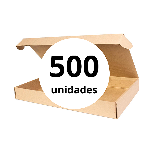 Caixa de Papelão para Transporte de Salgados e Doces C:47,5cm L:30,0 A:6,0 Pacote com 500 Unidades - Estampada