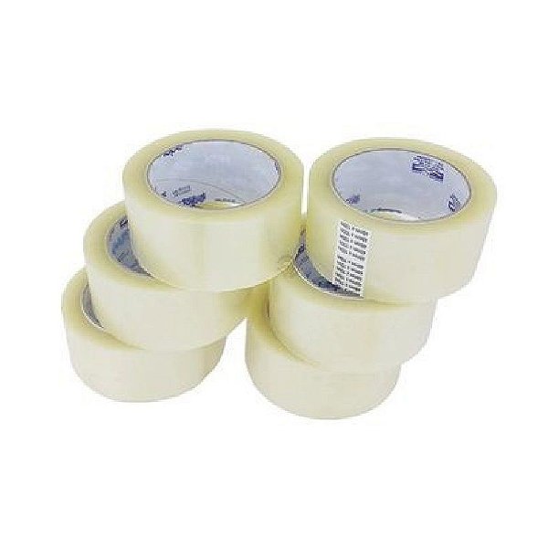Fita Transparente - 4,8cm x 50mts - Pacote com 6 unidades