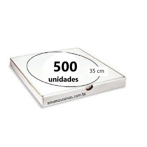 Caixa para Pizzas (35cm de diâmetro) - 500 Unidades - Branca