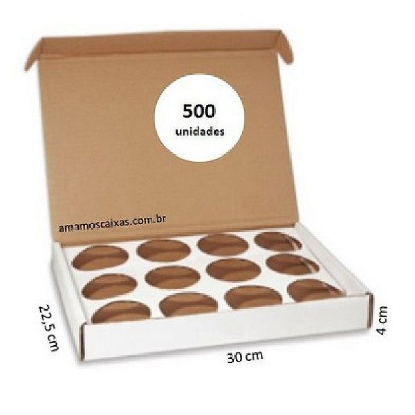 Caixa para empada (12 empadas) - Pacote com 500 Unidades