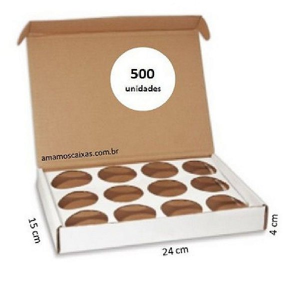 Caixa para empada (6 empadas) - Pacote com 500 Unidades