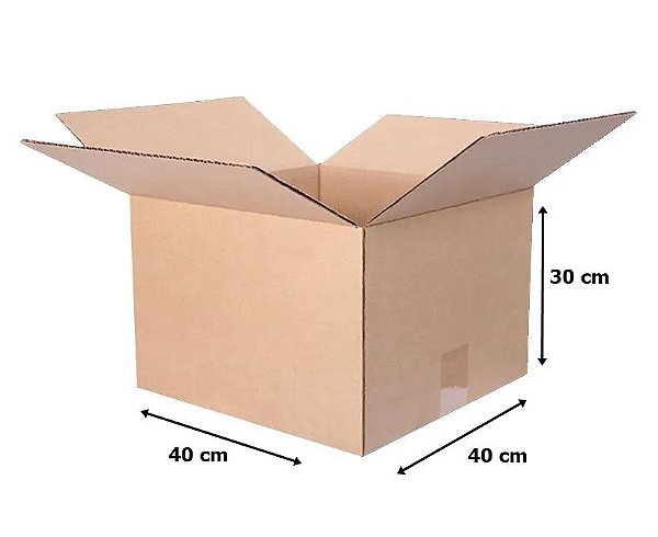 10 Caixas de Papelão 40x40x30 Onda Dupla
