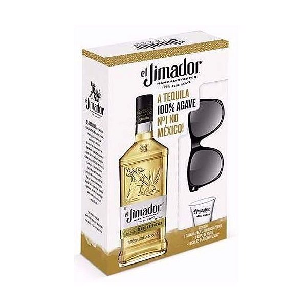 Kit Tequila El Jimador Reposado 750ml  c/ Copo + Óculos