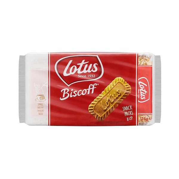 Biscoito Lotus Biscoff Snack Packs 124g