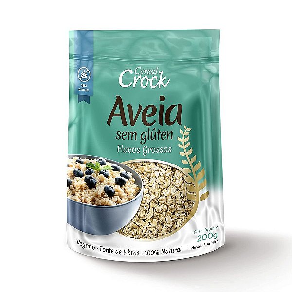 Aveia Cereal Crock Flocos Grossos s/ Glutém 200g