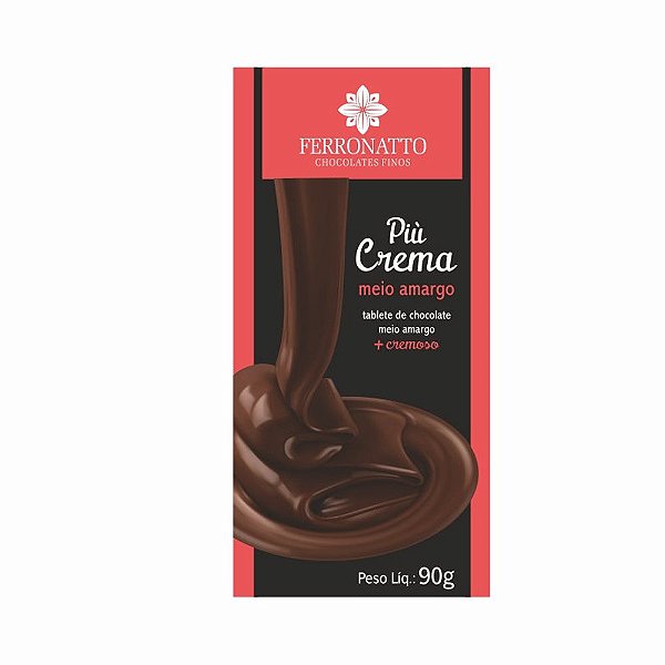 Chocolate Ferronatto Piu Crema Meio Amargo 90g