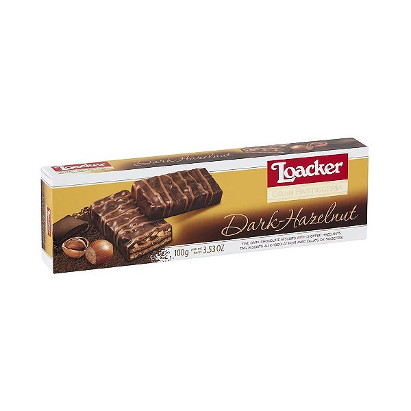 Biscoito Loacker Gran Pasticceria Dark Hazelnut 100g