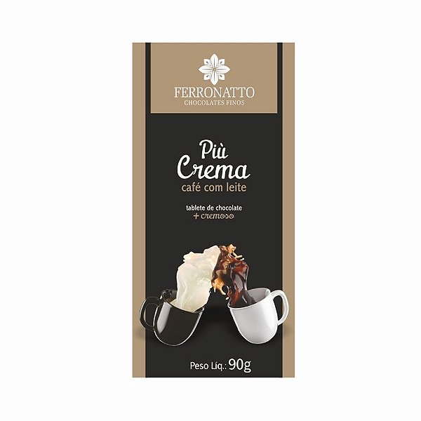 Chocolate Piu Crema Café com Leite Ferronatto 90g