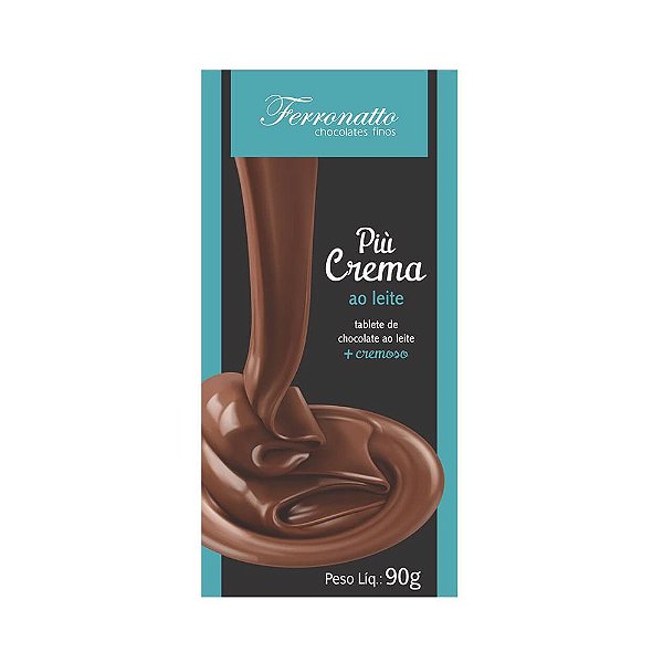 Chocolate Piu Crema ao Leite Ferronatto 90g