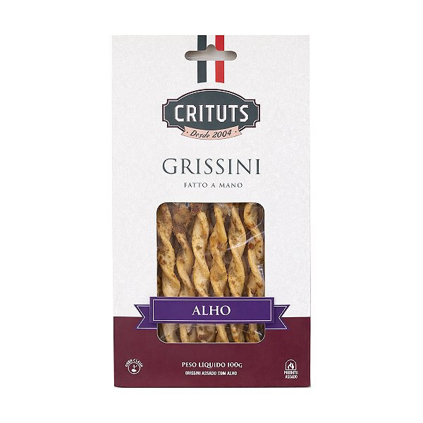 Grissini Crituts Sabor Alho 100g