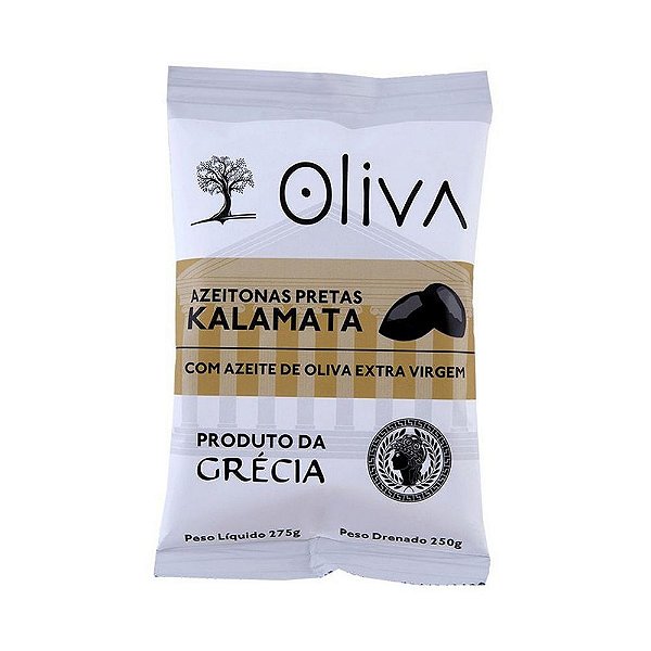 Azeitonas Pretas Kalamata com Azeite de Oliva Extra Virgem 250g