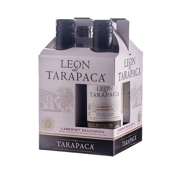 Vinho Leon de Tarapaca Cabernet Sauvignon 187ml Pack c/ 4 unidades