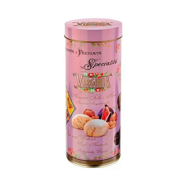 Lata com Amaretti Macios de Figo e Nozes Virginia 140g