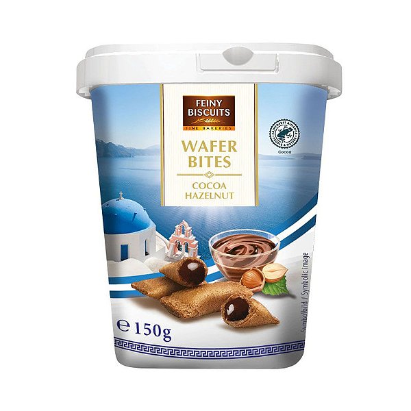 Wafer Bites de Chocolate e Avela Feiny Biscuits 150g