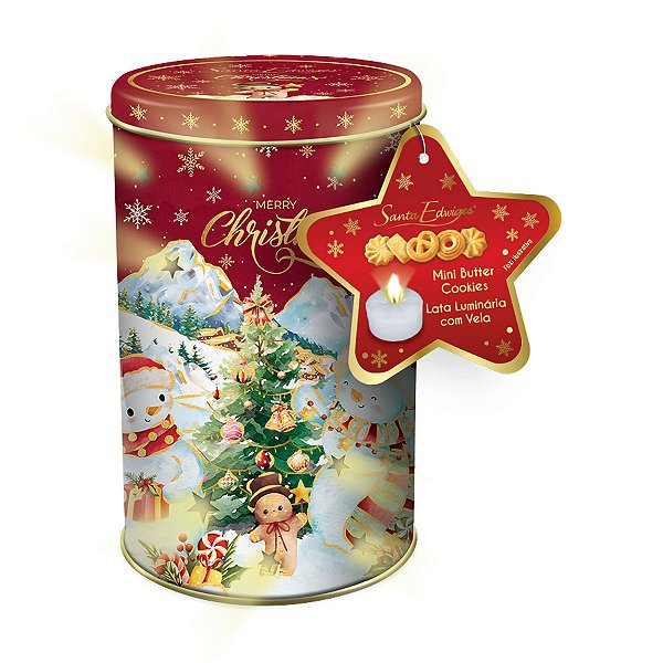 Mini Cookies Lata Luminaria Santa Edwiges 150g