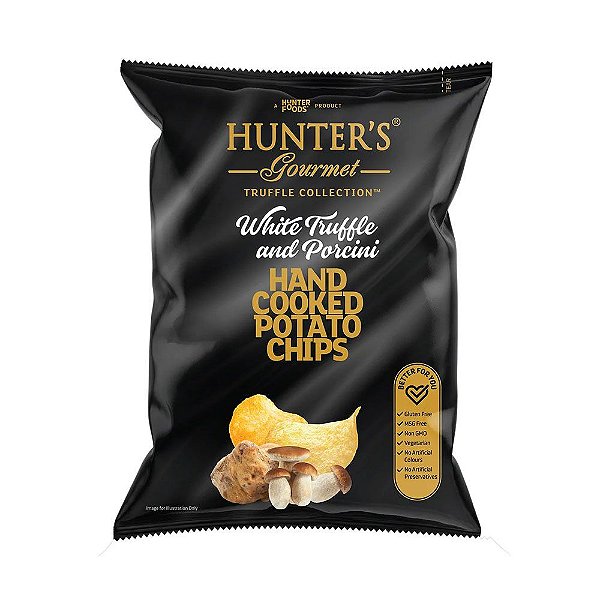 Chips de Batata Frita Sabor Trufa Branca e Porcini Hunters Gourmet 125g