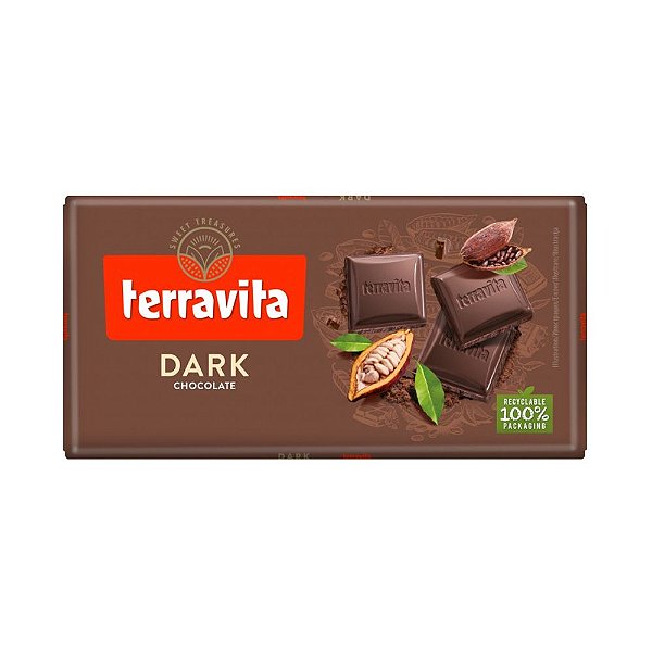 Chocolate Meio Amargo 50% Cacau Terravita 100g