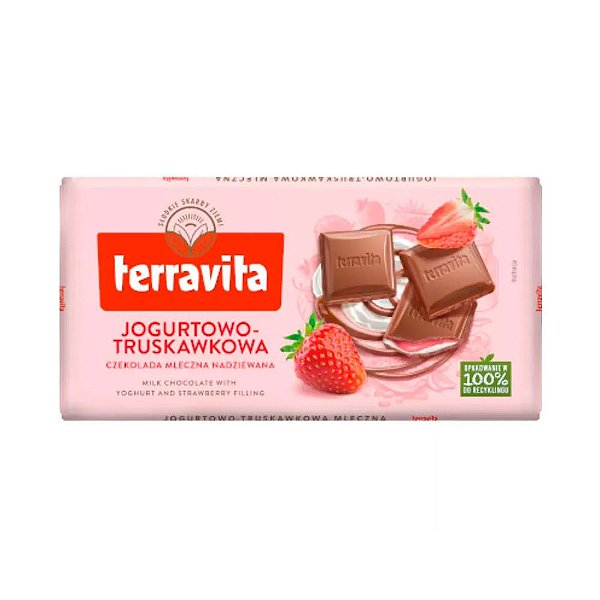 Chocolate ao Leite com Iogurte de Morango Terravita 100g