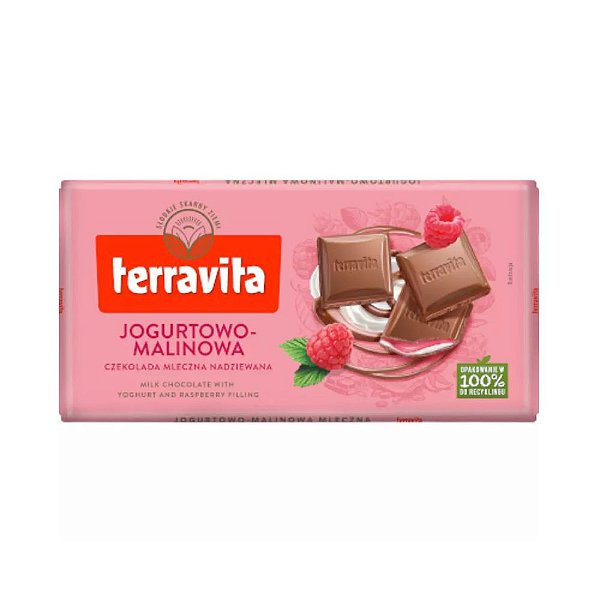 Chocolate ao Leite com Iogurte de Framboesa Terravita 100g