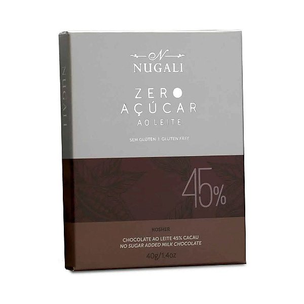 Chocolate ao Leite Zero Açucar Nugali 40g
