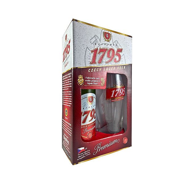 Kit Cerveja 1795 Premium Garrafa 500ml + Copo