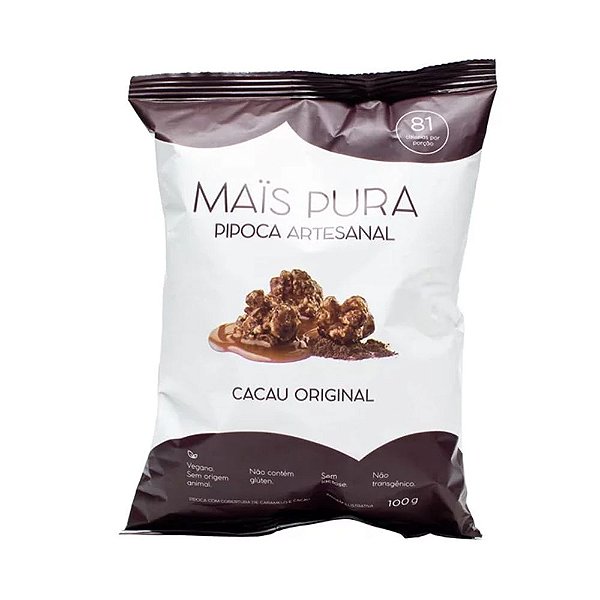 Pipoca Artesanal Mais Pura Cacau Original 100g