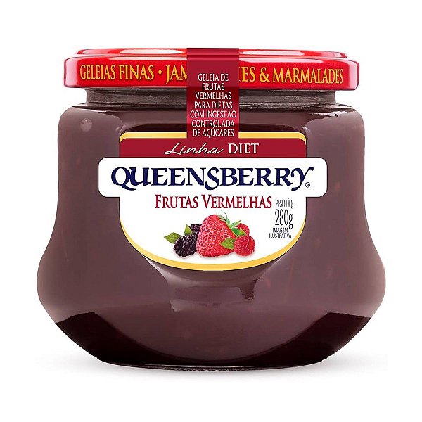 Geleia Diet de Frutas Vermelha Queensberry 280g