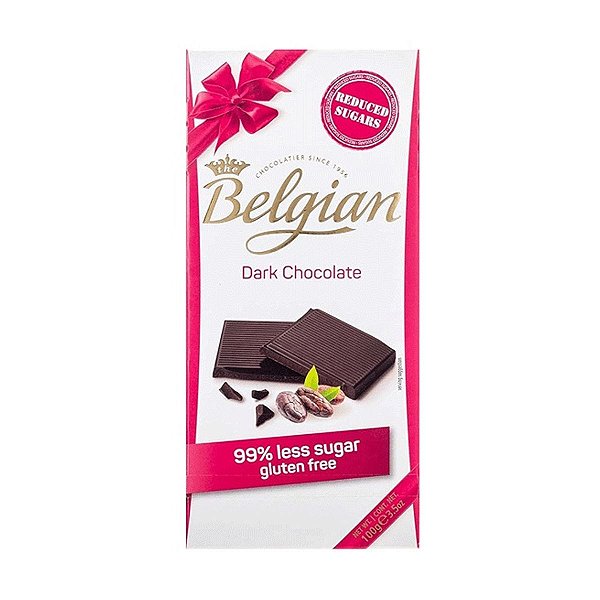 Chocolate Dark Reduzido Em Açúcares Belgian 100g