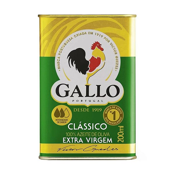 Azeite de Oliva Extra Virgem Lata Gallo 200ml