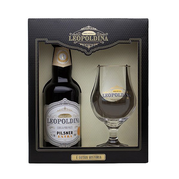 Kit Cerveja Leopoldina Pilsner Extra 500ml + 1 Copo