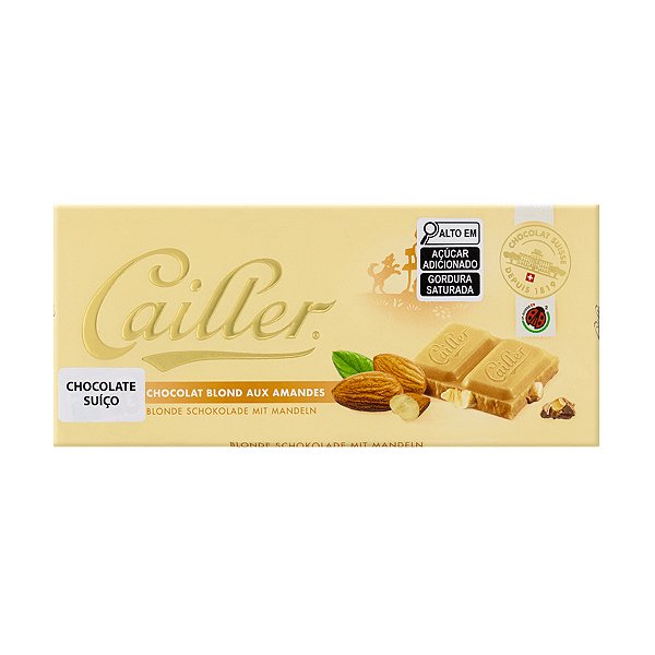 Chocolate Branco Cailler com Caramelo e Amêndoas 100g