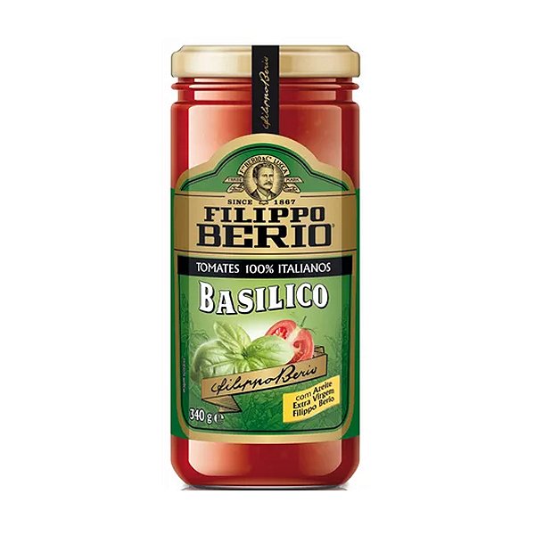 Molho de Tomate Basilico Filippo Berio 340g