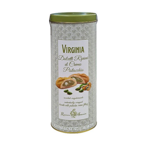 Lata com Biscoitos Macios com Creme de Pistache Virginia 160g