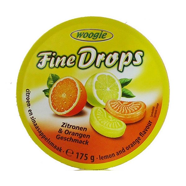 Balas de Laranja e Limão Fine Drops 200g