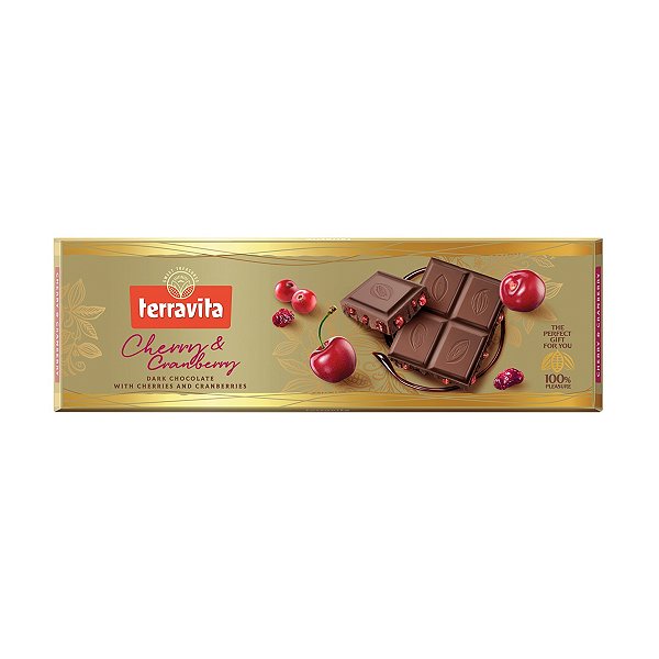 Chocolate Amargo com Cereja e Cranberry Terravita 225g