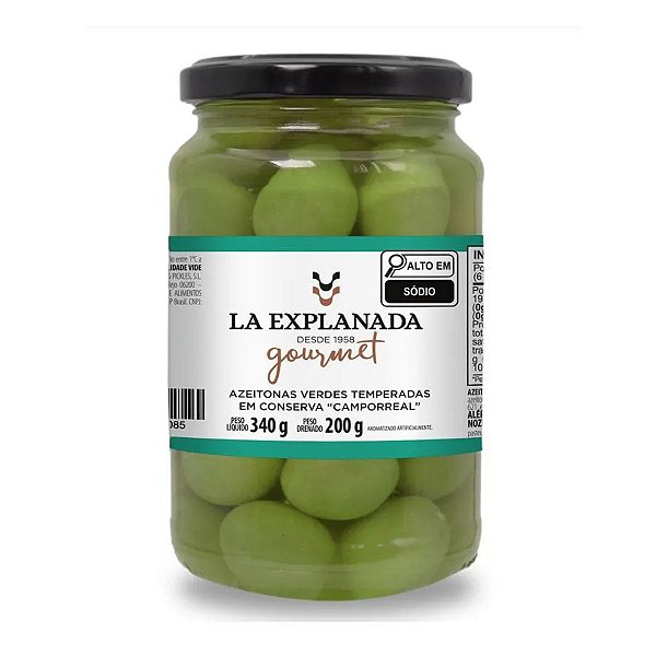 Azeitonas Verdes Temperdas Camporreal La Explanada 200g