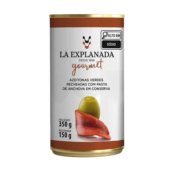 Azeitonas Verdes Recheadas com Pasta de Anchova La Explanada 150g