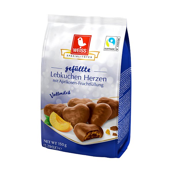 Coracoes de Lebkuchen com Damasco Weiss 150g